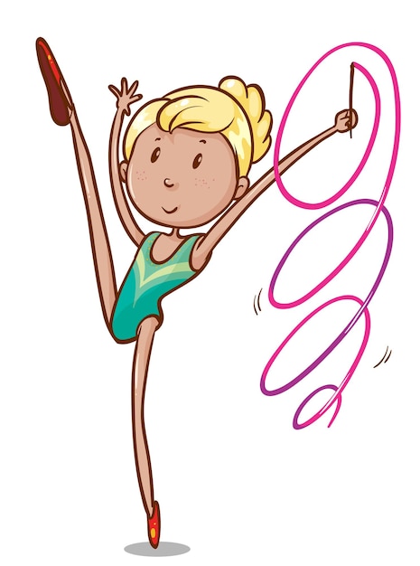 A simple sketch of a gymnast