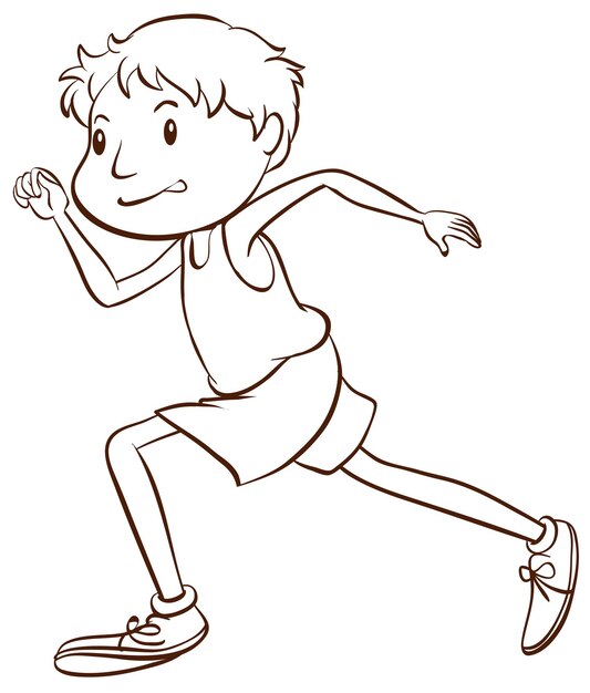 A simple sketch of a man running