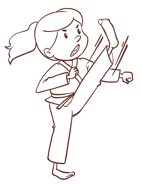 A simple sketch of a martial arts expert
