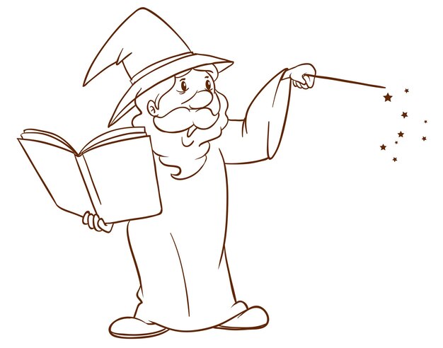 A simple sketch of a wizard