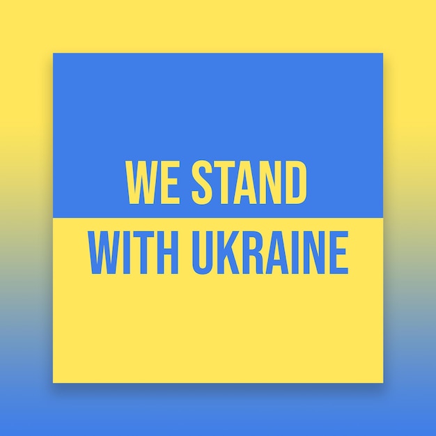 Free vector simple stand for ukraine instagram post