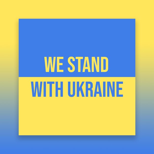 simple stand for ukraine instagram post