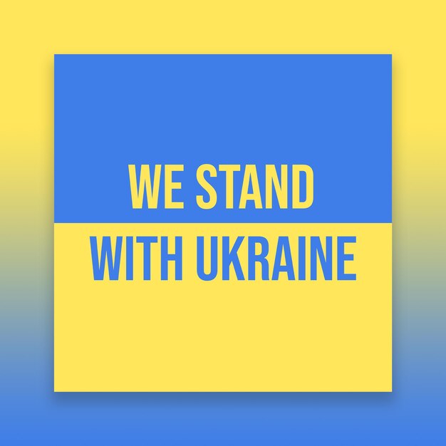 Simple stand for ukraine instagram post