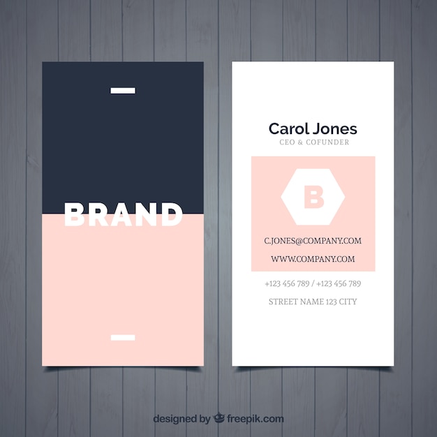 Free vector simple stylish business card