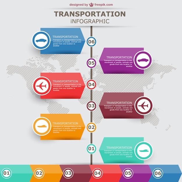 Simple transportation infographic