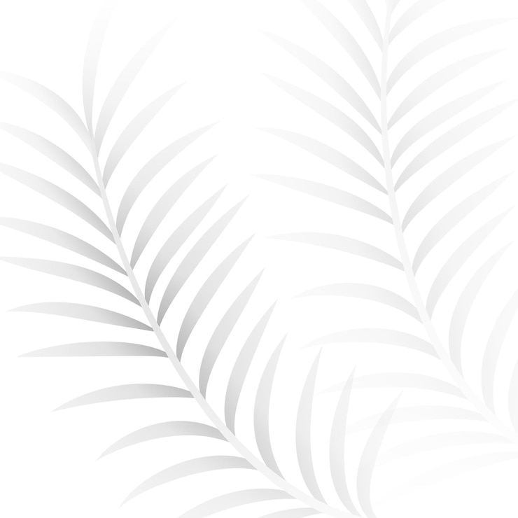 Free Vector simple tropical grey leaves background with shadow effect