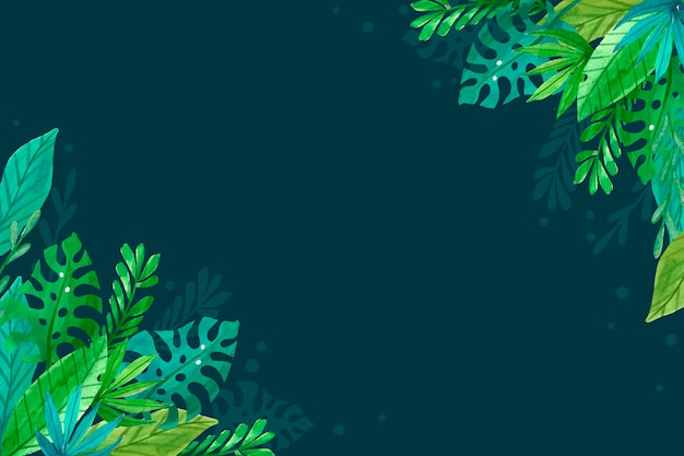 Free vector simple tropical leaves background