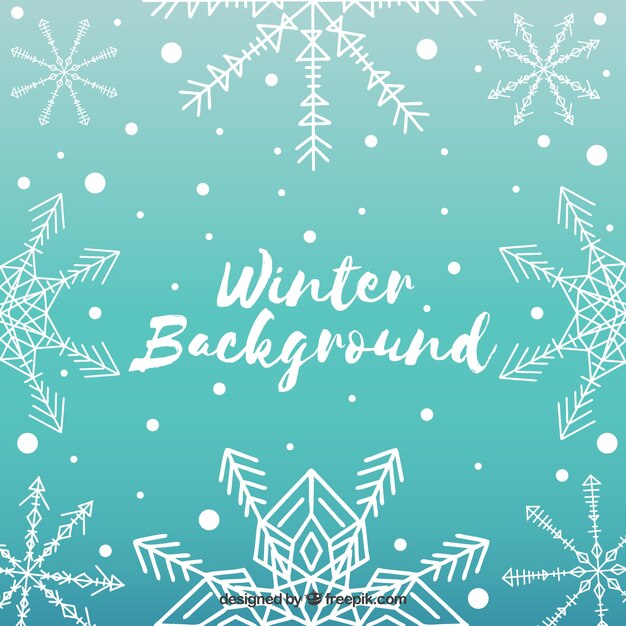 Simple turquoise winter background