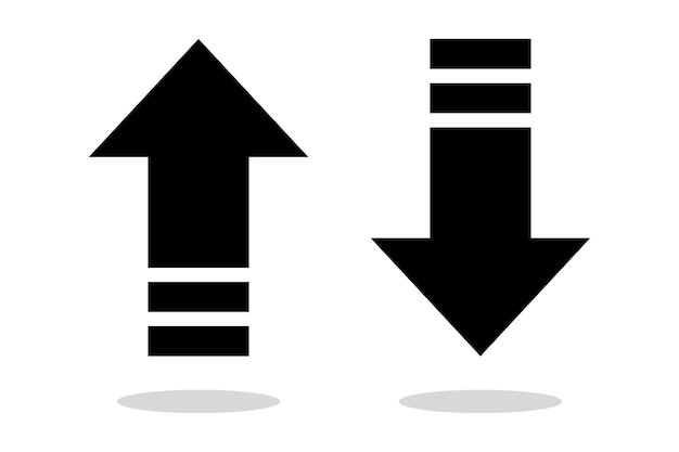 Free vector simple up and down arrows