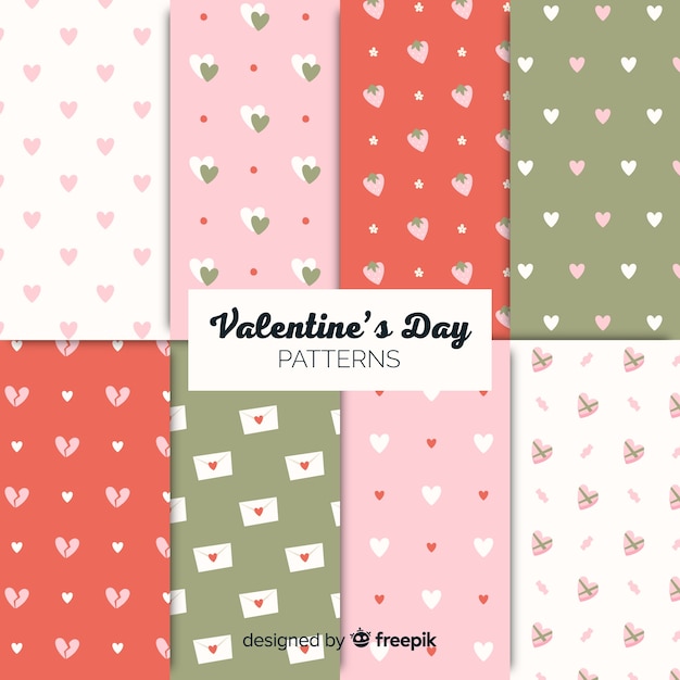 Free vector simple valentine's day pattern