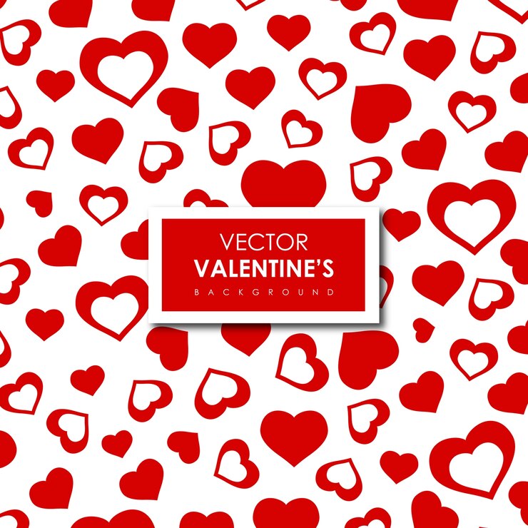 Free Vector simple valentine's hearts background