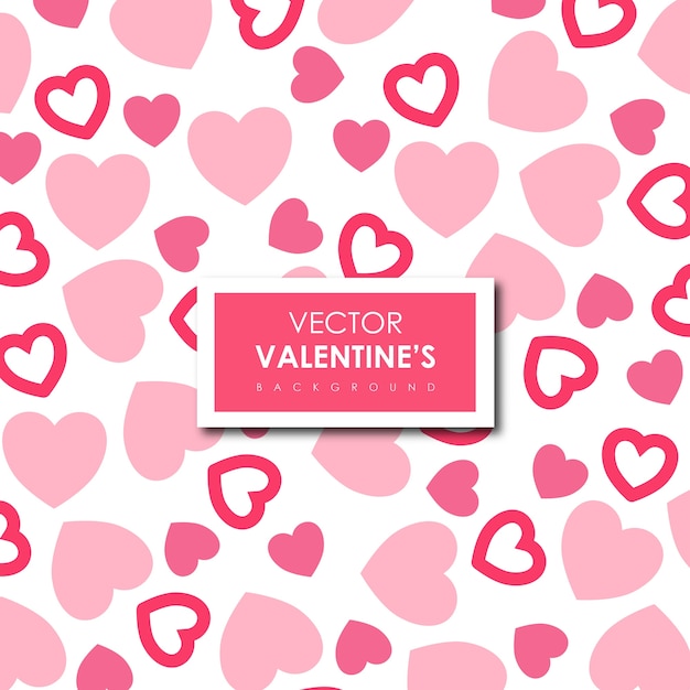 Free vector simple valentine's vector hearts background