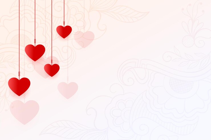 Free Vector simple valentines day background with text space