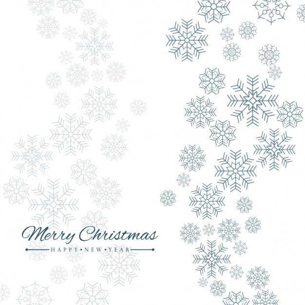 Simple white background with snowflakes