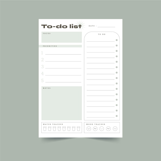 school planner goodnotes free Free vector simple white to do list template