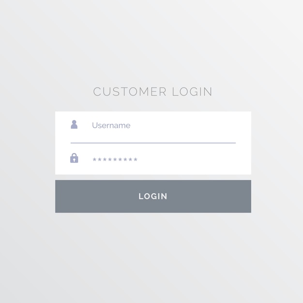 Free vector simple white login form