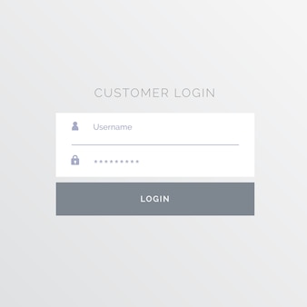 Simple white login form
