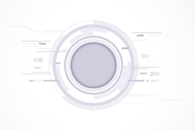 無料ベクター シンプルな白い技術の背景