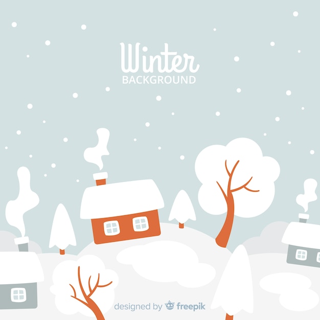 Free vector simple winter background