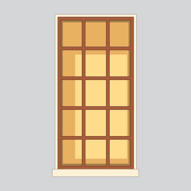 無料Vector 装飾のためのシンプルな木製の窓