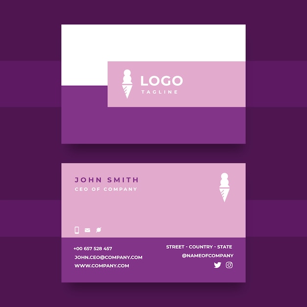 Free vector simplistic template for business card