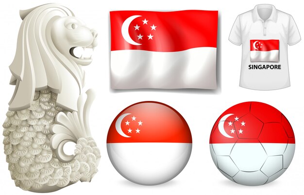 Singapore flag and symbol