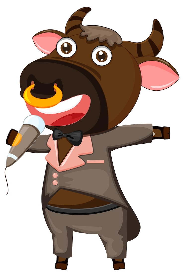 무료 Vector 가수 버팔로 만화 캐릭터