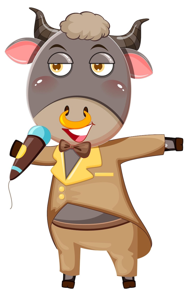 무료 Vector 가수 버팔로 만화 캐릭터