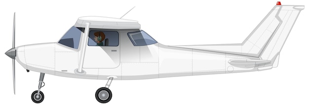 Бесплатное векторное изображение Одномоторный легкий самолет вектор