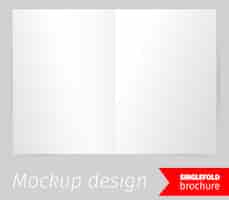 Free vector single fold brochure mockup design
