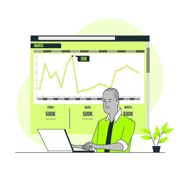Site stats concept illustration