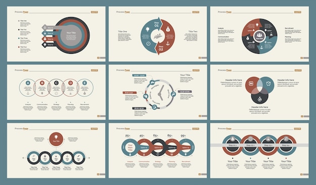 Set di modelli di diapositive di business