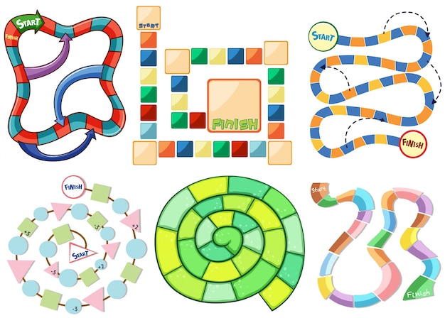 Six different templates of puzzle game