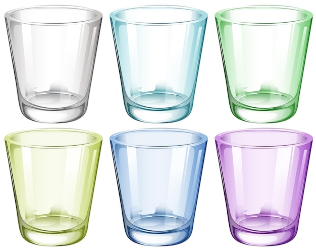 Free vector six glasses