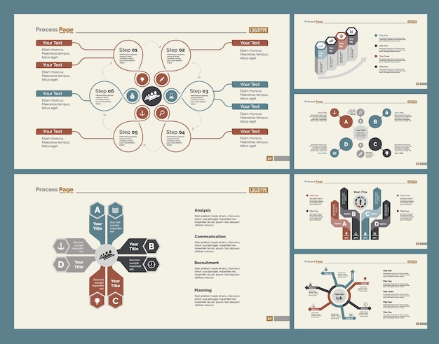 Six Marketing Slide Templates Set