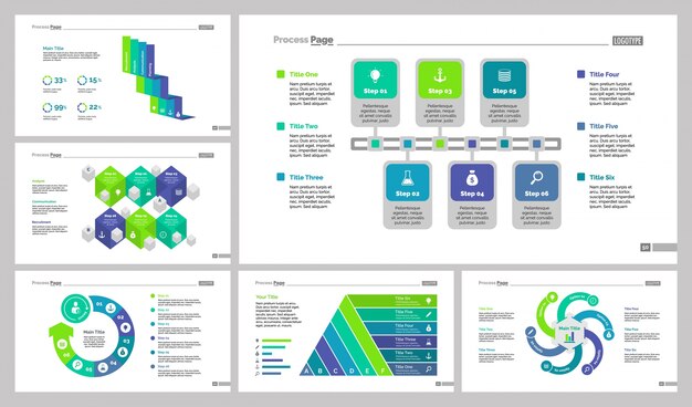 Шесть шаблонов рекламных слайдов