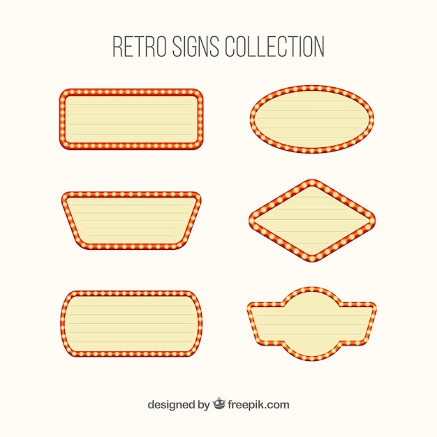 Free vector six signals with lights