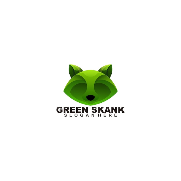 Бесплатное векторное изображение Градиент логотипа skank head