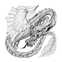 Sketch dragon illustration