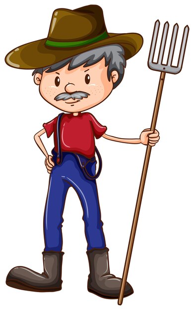 A sketch of a farmer