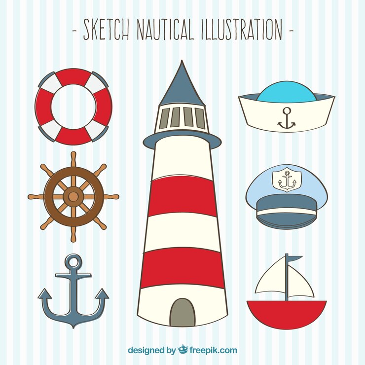 무료 Vector 항해 그림 스케치