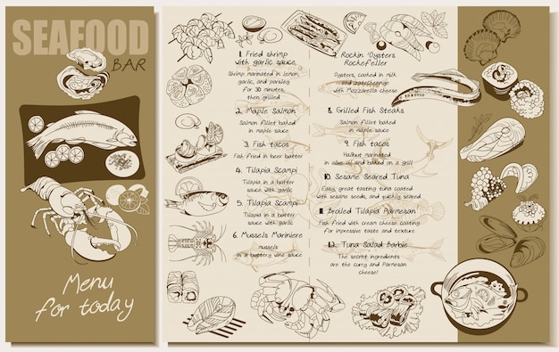 Download Free Sketch Seafood Restaurant Menu Template Premium Vector Use our free logo maker to create a logo and build your brand. Put your logo on business cards, promotional products, or your website for brand visibility.