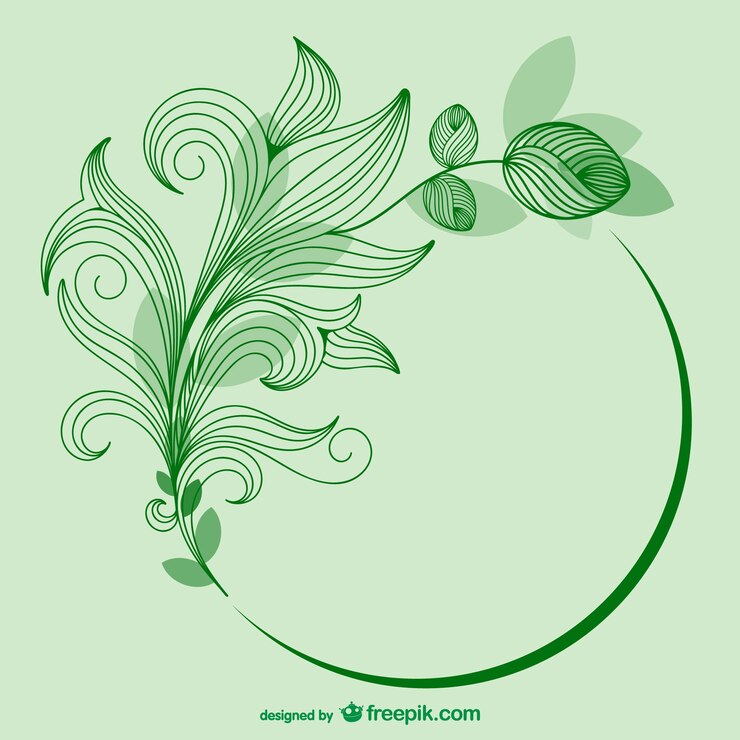 मुफ़्त वेक्टर sketched green leaves