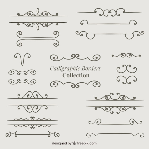 Free vector sketches bordes pack