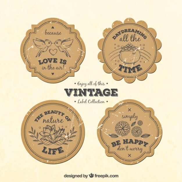 Vintage round label Vectors & Illustrations for Free Download