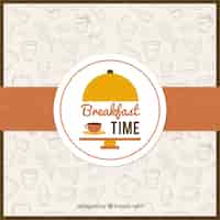Free vector sketches food for breakfast background