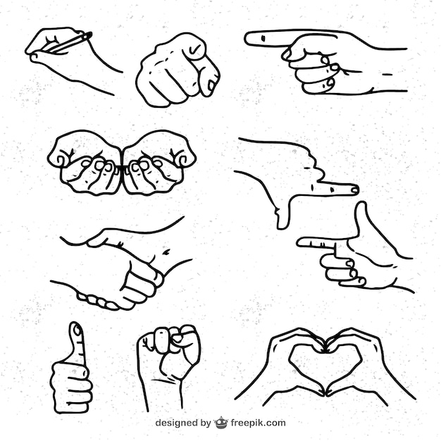 Sketches of hands pack