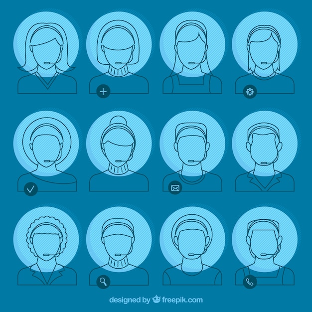 Free vector sketches teleoperator avatars