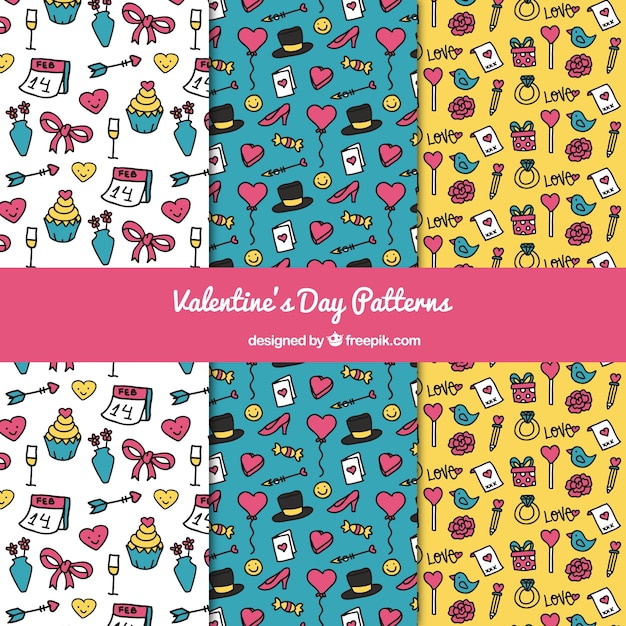 Sketches valentine elements pattern pack