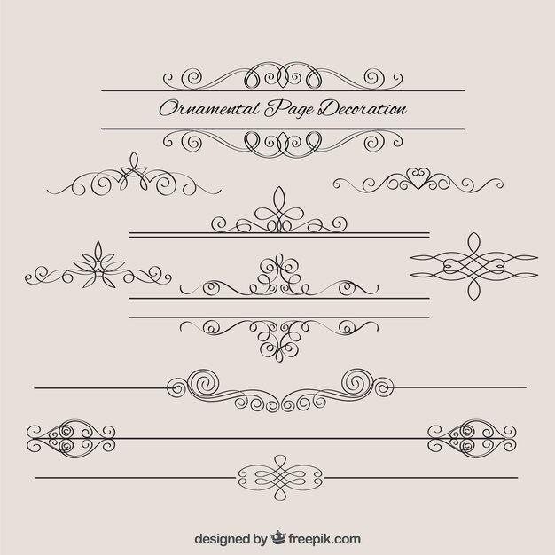 Sketches vintage borders decoration